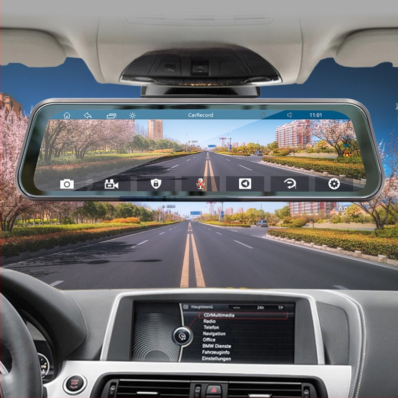 Bezvadu CarPlay atpakaļskatāmais spogulis ar skārienjutīgu displeju un DVR, modeļa B5319R, Allwinner Melis OS, 720p, 1.0 MP