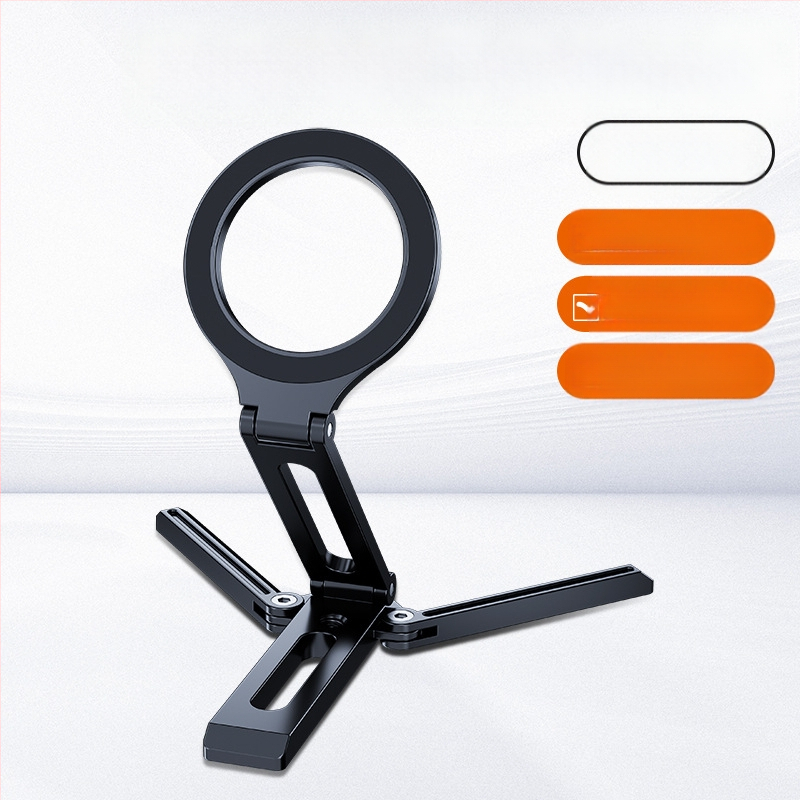 Suport de masă pentru telefon cu MagSafe, trepied metalic din aliaj, portabil și design universal