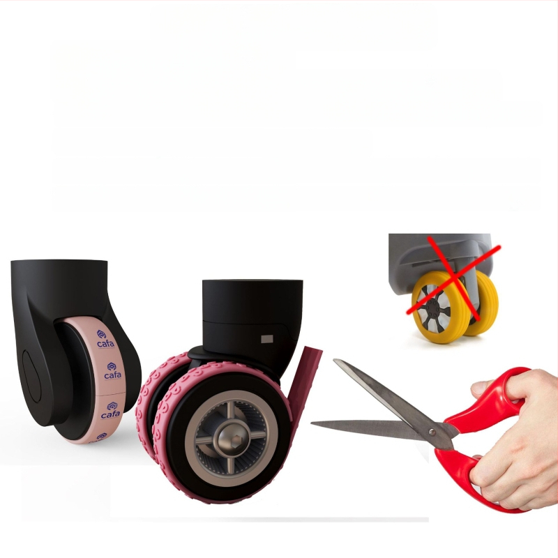 Pinli bagažinės ratų apsauginis dangtelis - silikonas, dėvėjimuisi atsparus, smūgio slopinimas, triukšmo mažinimas, geometrinis raštas (dėvėjimo atsparumas, smūgio slopinimas, triukšmo mažinimas)