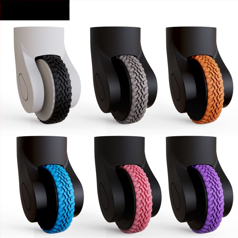 Pinli bagažinės ratų apsauginis dangtelis - silikonas, dėvėjimuisi atsparus, smūgio slopinimas, triukšmo mažinimas, geometrinis raštas (dėvėjimo atsparumas, smūgio slopinimas, triukšmo mažinimas)