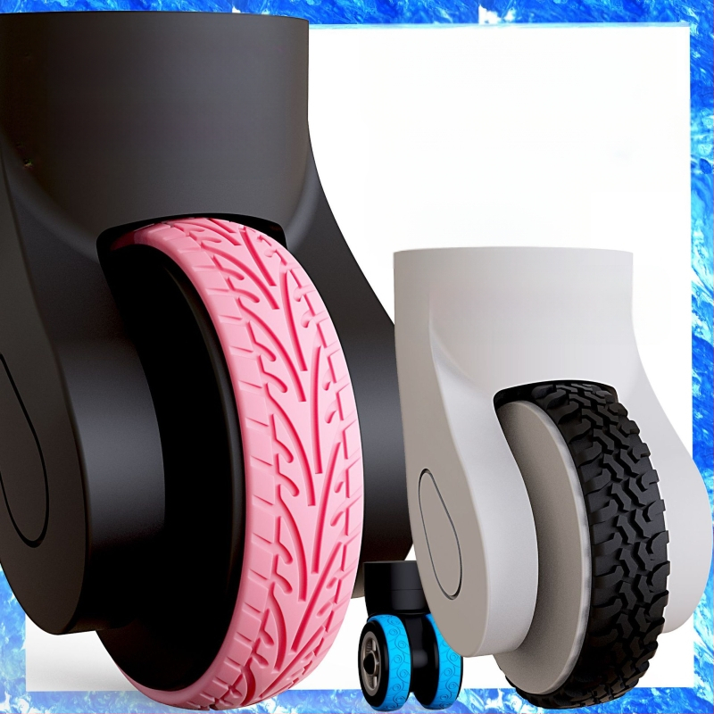 Pinli bagažinės ratų apsauginis dangtelis - silikonas, dėvėjimuisi atsparus, smūgio slopinimas, triukšmo mažinimas, geometrinis raštas (dėvėjimo atsparumas, smūgio slopinimas, triukšmo mažinimas)