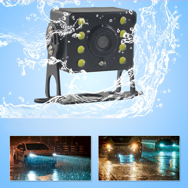 Platus kampinis atgalinės kameros vaizdas – 8 LED naktinio matymo, CVBS vaizdo signalas, raiška 648x488, 24V maitinimas