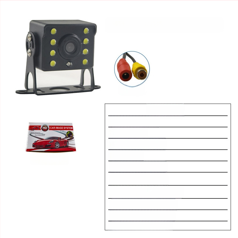 Platus kampinis atgalinės kameros vaizdas – 8 LED naktinio matymo, CVBS vaizdo signalas, raiška 648x488, 24V maitinimas