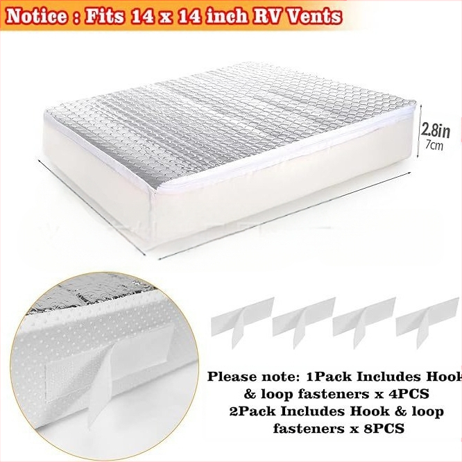 RV stogo skylight izoliacijos dangtis, burbulinė aliuminio plėvelė, poliesterio pluošto branduolys, burbulinė forma, kvadratinė forma, šilumos laidumas 0.03