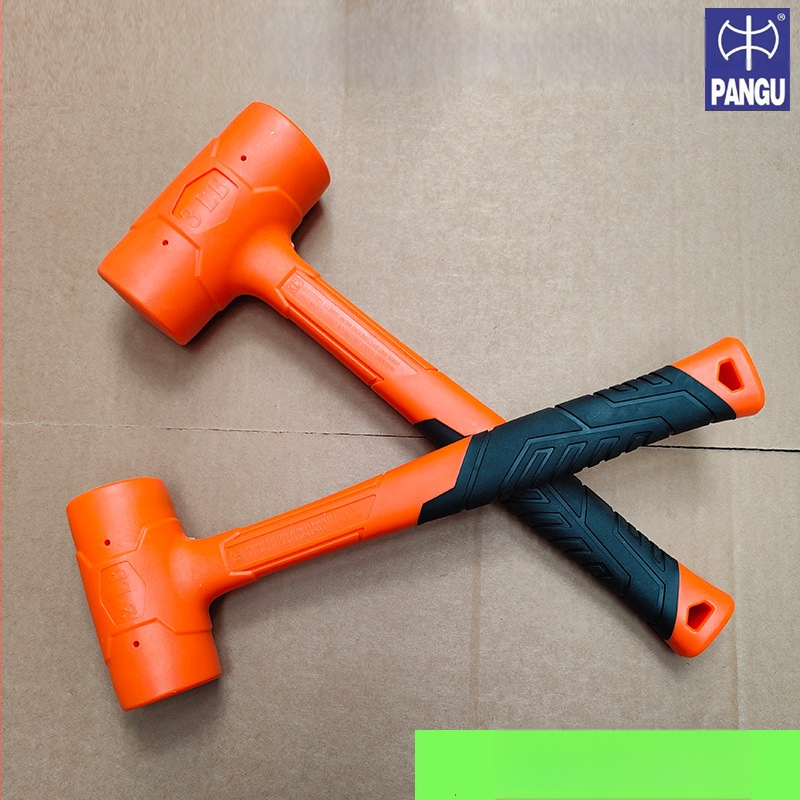 Guminis plaktukas su PVC galva ir plastine rankena pramonės įrangos montavimui ir statybų vietoms — smūgiams atsparus