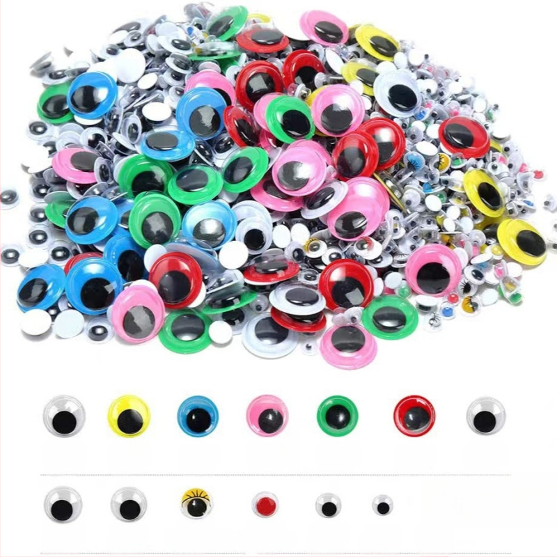 Έγχρωμα εξαρτήματα κινητών ματιών για ζώα, κιτ σε κουτί, πλαστικά εξαρτήματα (3C κατηγορία: παιχνίδια άνω των 14 ετών; Κατάλληλη ηλικία 7–14 ετών)