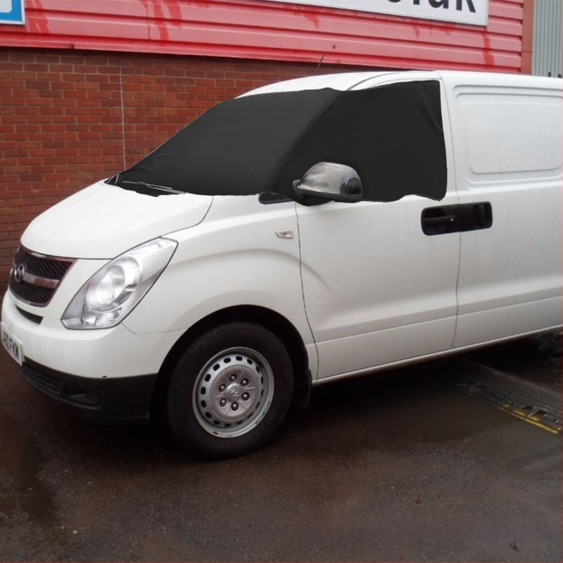 Acoperire parbriz RV din material nylon cu strat PVC, model în carouri, montaj încorporat, imprimare logo disponibil