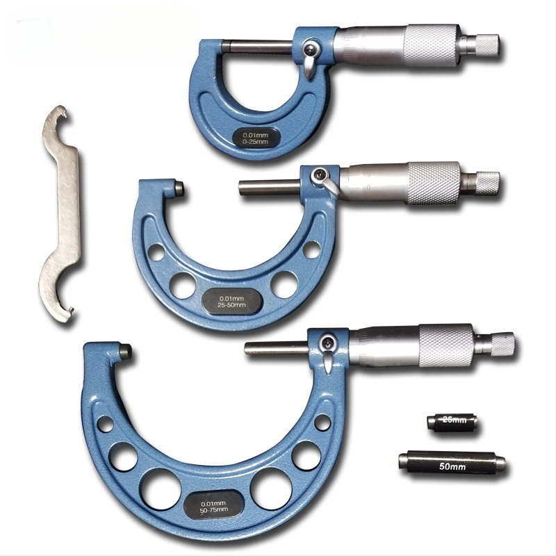 Koer външен микрометър комплект (спирален микрометър; глава от сплав с висока твърдост; Марка: Koer)