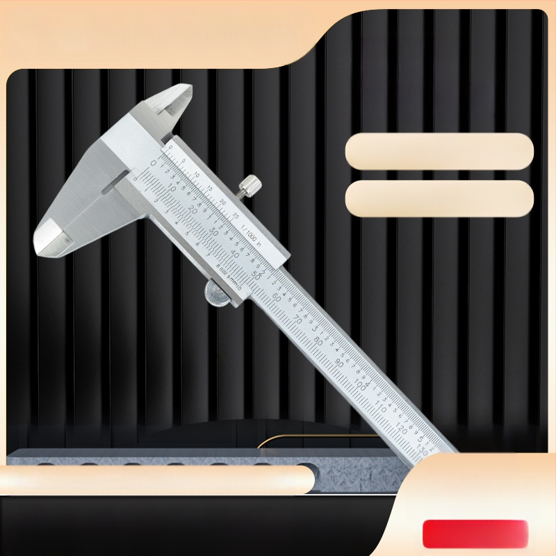 Nerūdijančio plieno vernier kaliperis, aukšto tikslumo, pramonės klasės, namų naudojimui