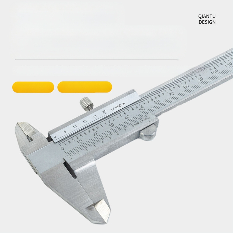 Nerūdijančio plieno vernier kaliperis, aukšto tikslumo, pramonės klasės, namų naudojimui