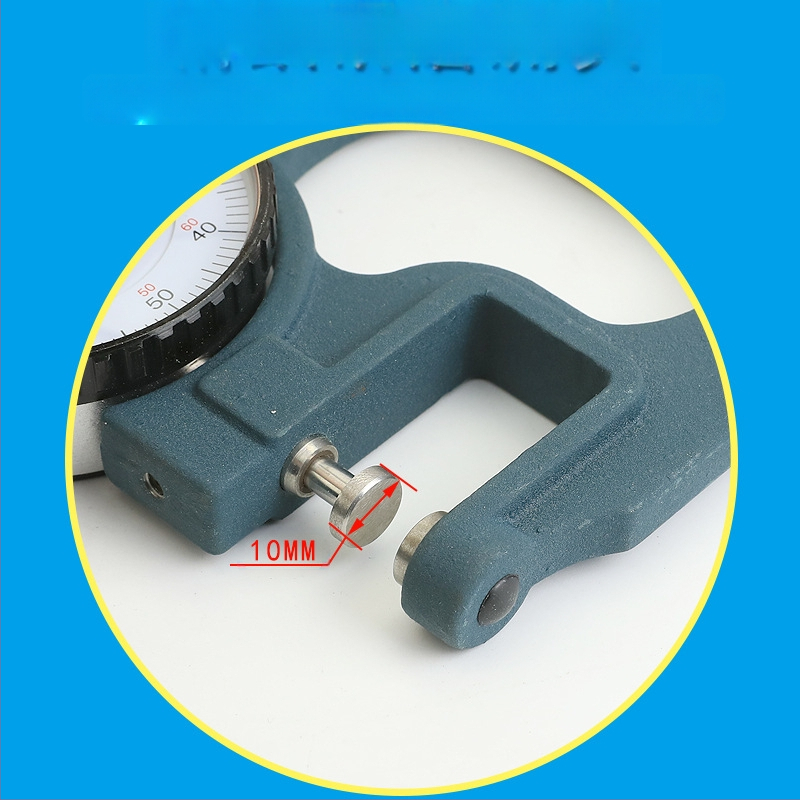 ETOPOO измервател за дебелина с резолюция 0,01 мм — аналогов индикатор, плоска глава, за хартия и кожа