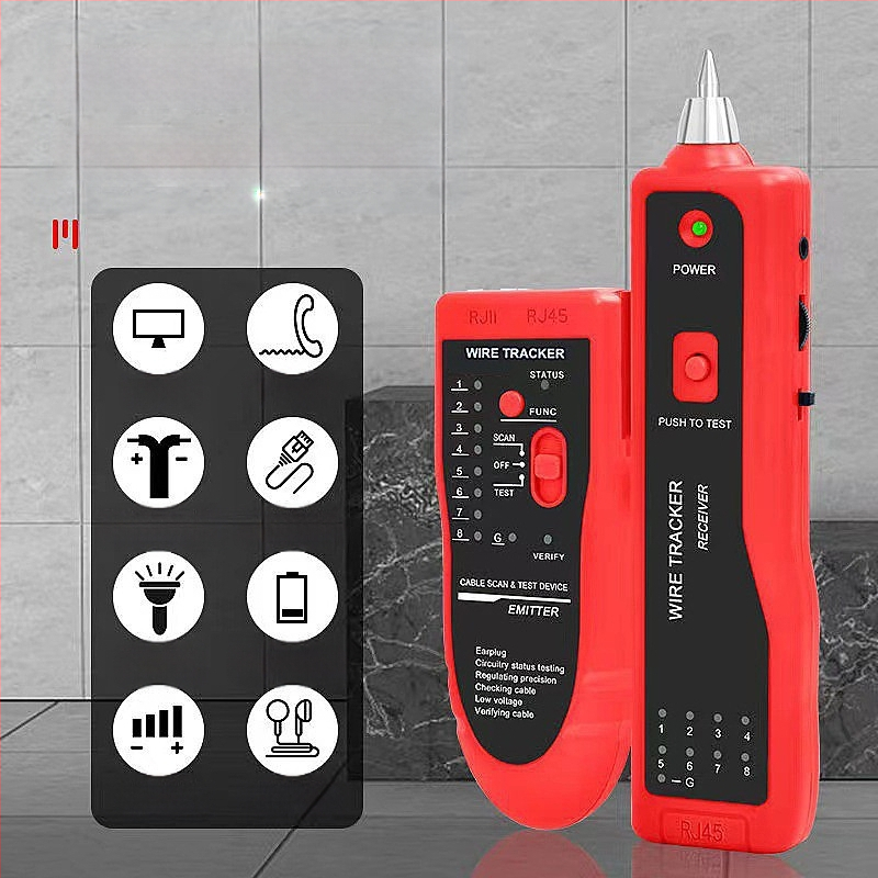 Мрежов тест инструмент за откриване на линии (Модел BJ-2106; Функция: търсене и подравняване на линии; Тегло: 350 г; Гаранция: 1 година)