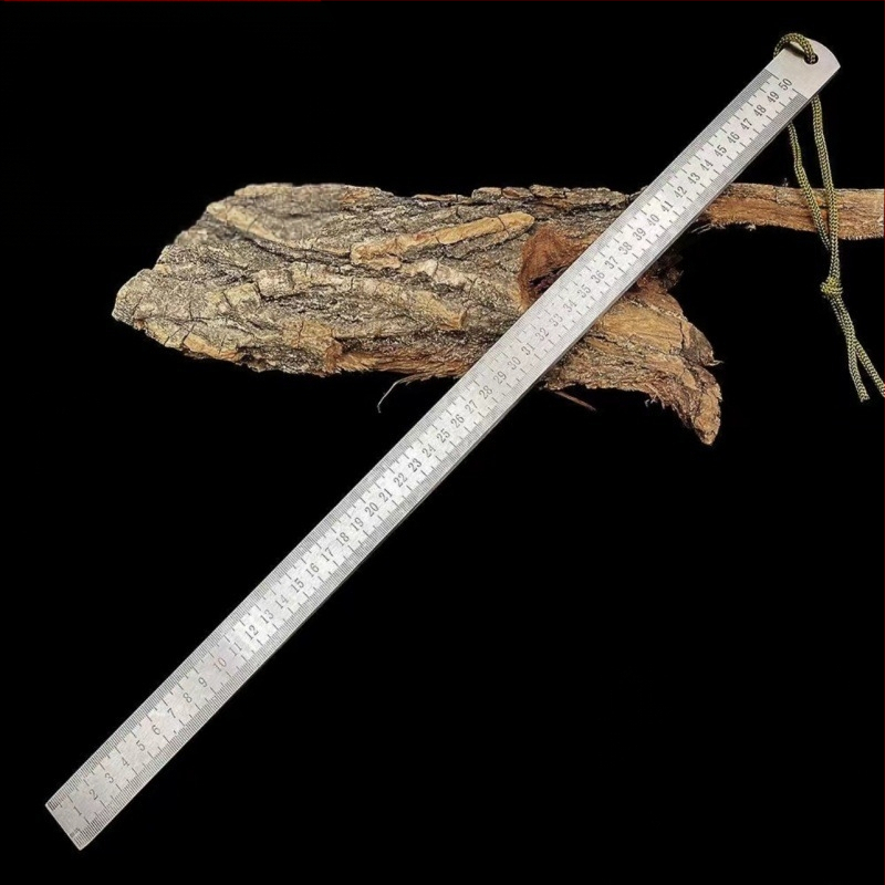 Мултифункционален метален измервателен прът за автомобил – ръчно изработен, неръждаема стомана, закалена кована стомана, самозащита