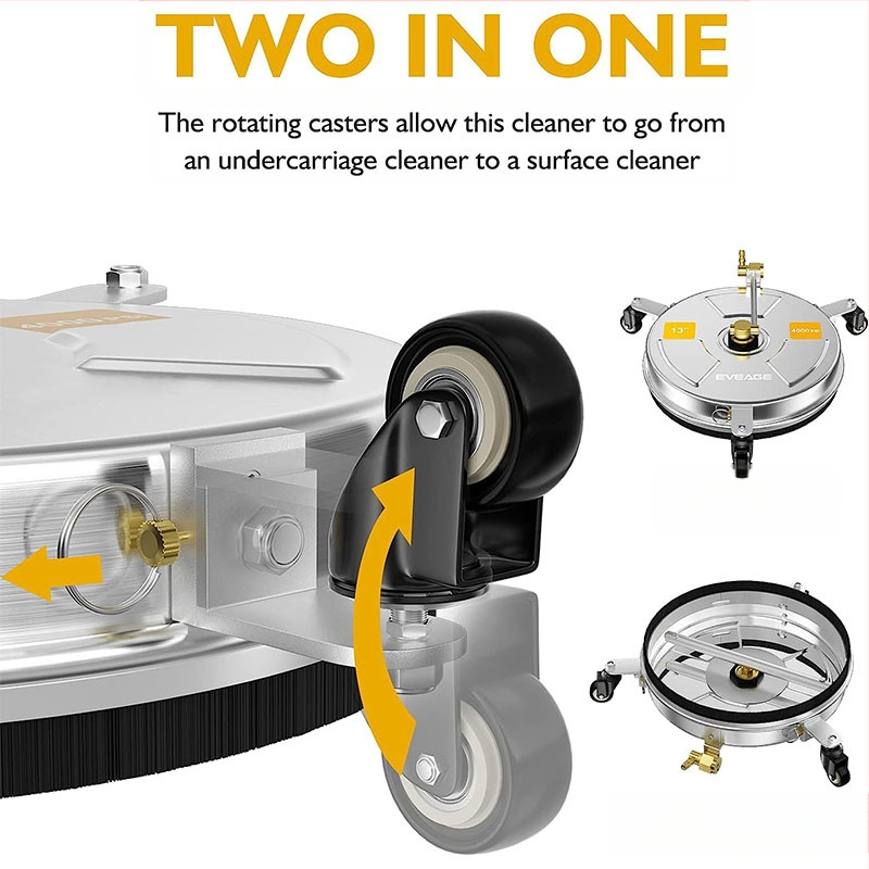 Yingxin Xinli Aukšto slėgio nerūdijančio plieno šasijai ir grindų valymo įrankis, 2-in-1 reguliuojamas valiklis