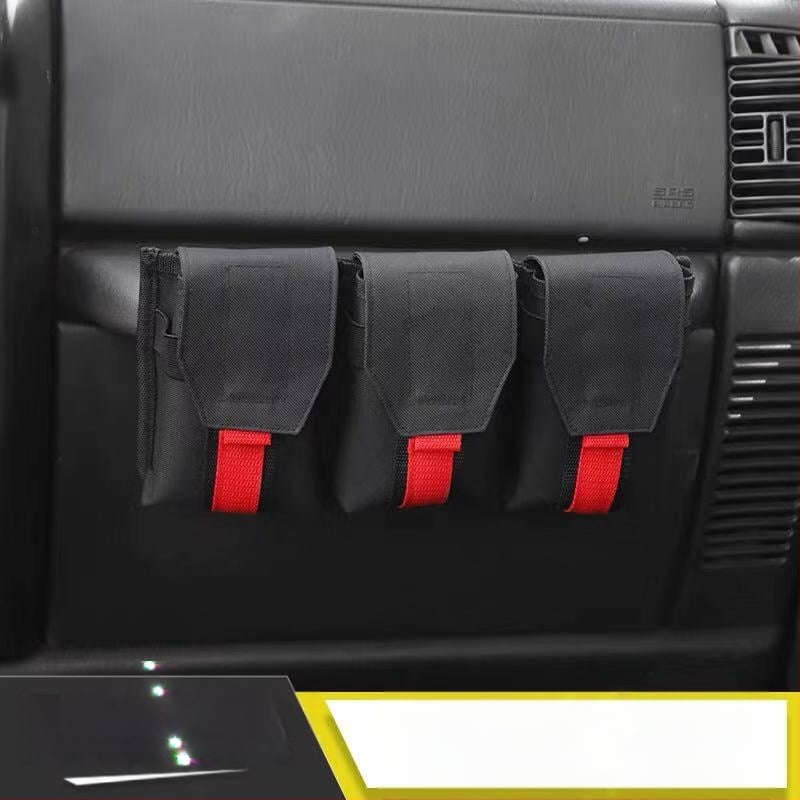 Pasažiera roktura uzglabāšanas soma auto ventilācijas atverei – 3 nodalījumi, Oxford audums, līmēta uzstādīšana, personalizēts logotips