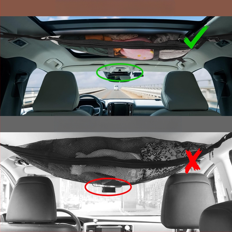 Autó belső tető Cargo háló, dupla rétegű, személyre szabható privát címkével; alkalmas utazásokhoz és használatra műhelyekben, raktárakban