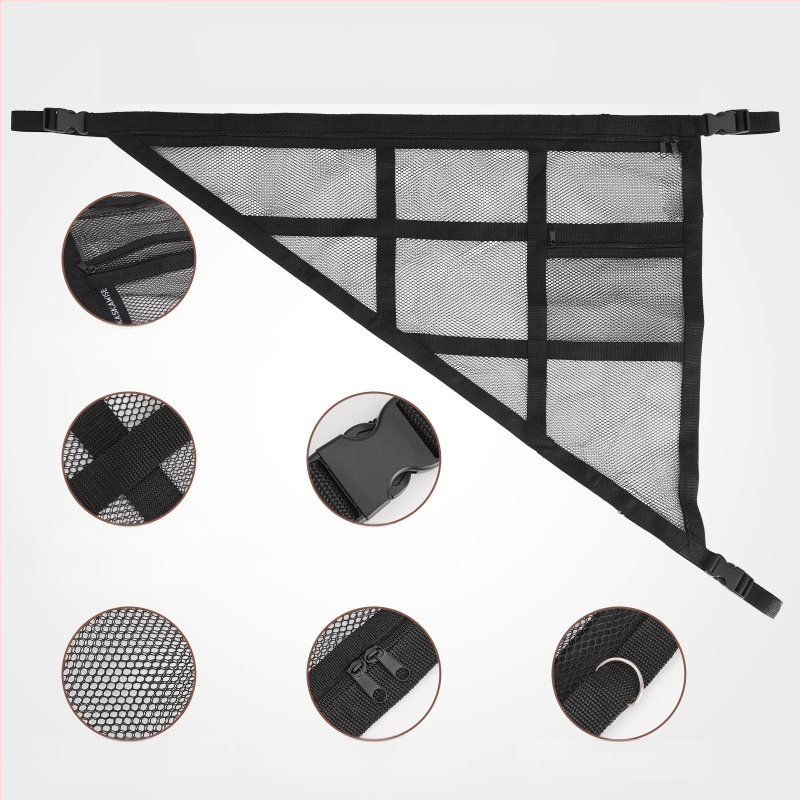 Autó belső tető Cargo háló, dupla rétegű, személyre szabható privát címkével; alkalmas utazásokhoz és használatra műhelyekben, raktárakban