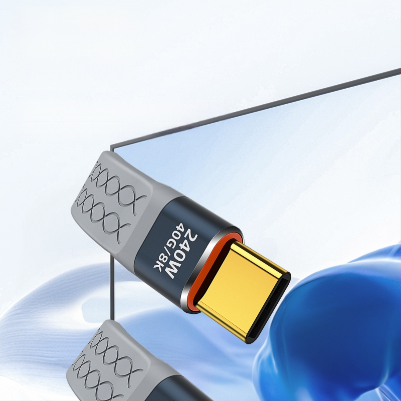 USB4 USB-C кабел за данни, с едно гнездо, бързо зареждане, 40Gbps, TPE материал (40Gbps, USB-C, едно гнездо, бързо зареждане, TPE)