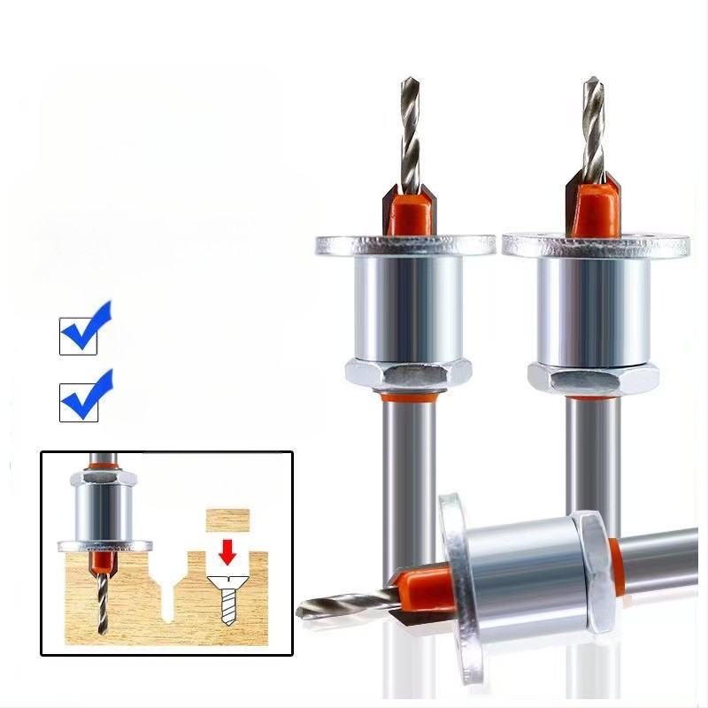 Дърводелско сплавно стъпково свредло с конусно дупчене и потапяща глава за винтове