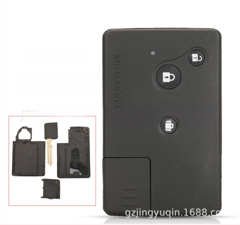 Nissan Teana intelligens kulcskártya burkolat (háromgombos) – ABS + réz, 28 g, távirányító nélkül