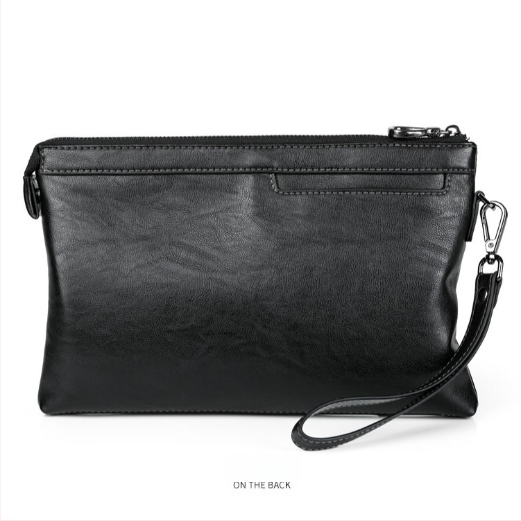 Pánska PU kožená clutch taška – veľká kapacita, vzor s písmenami, podšívka z polyesteru, každodenné použitie