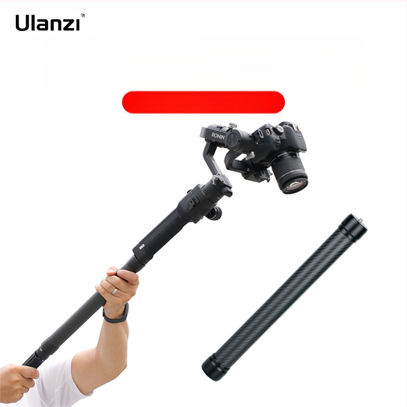 DSLR fotoaparato stabilizatorius su anglies pluošto išplėtimo lazdele, be nuotolinio valdymo, be Bluetooth, be užpildymo šviesos