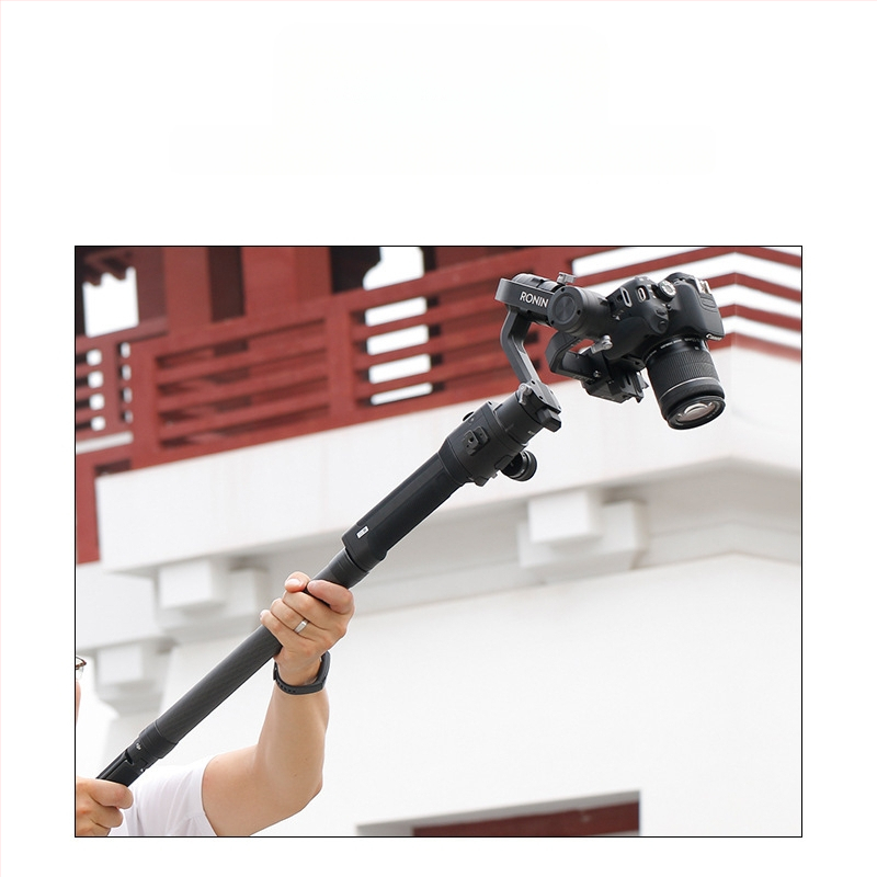 DSLR fotoaparato stabilizatorius su anglies pluošto išplėtimo lazdele, be nuotolinio valdymo, be Bluetooth, be užpildymo šviesos