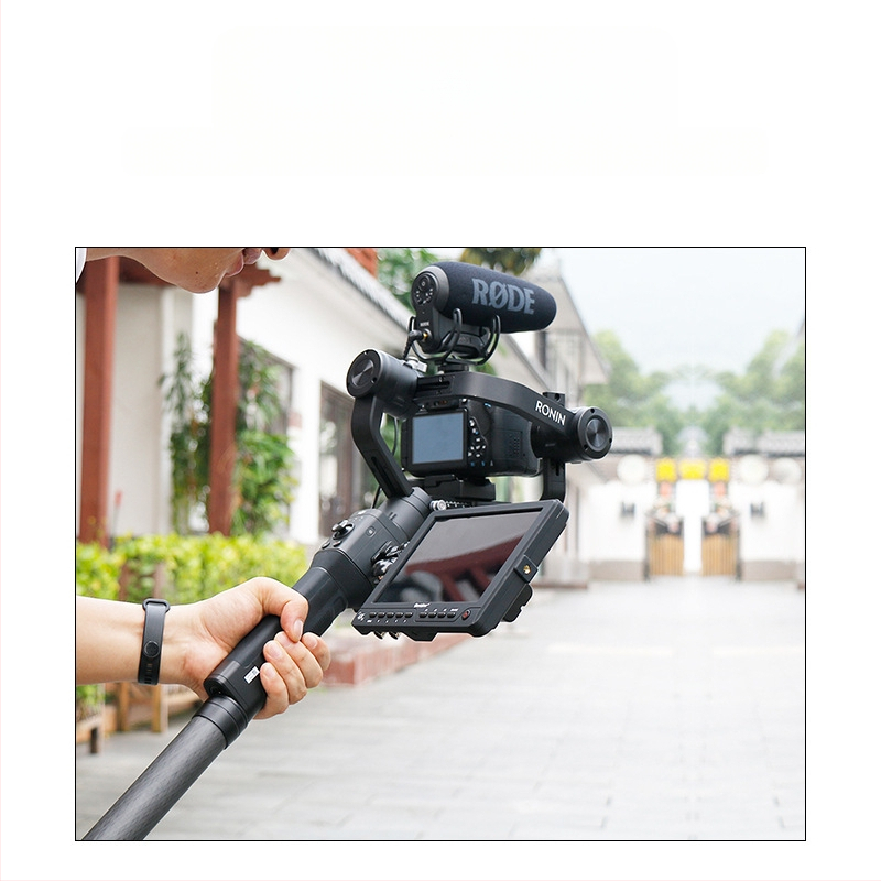 DSLR fotoaparato stabilizatorius su anglies pluošto išplėtimo lazdele, be nuotolinio valdymo, be Bluetooth, be užpildymo šviesos