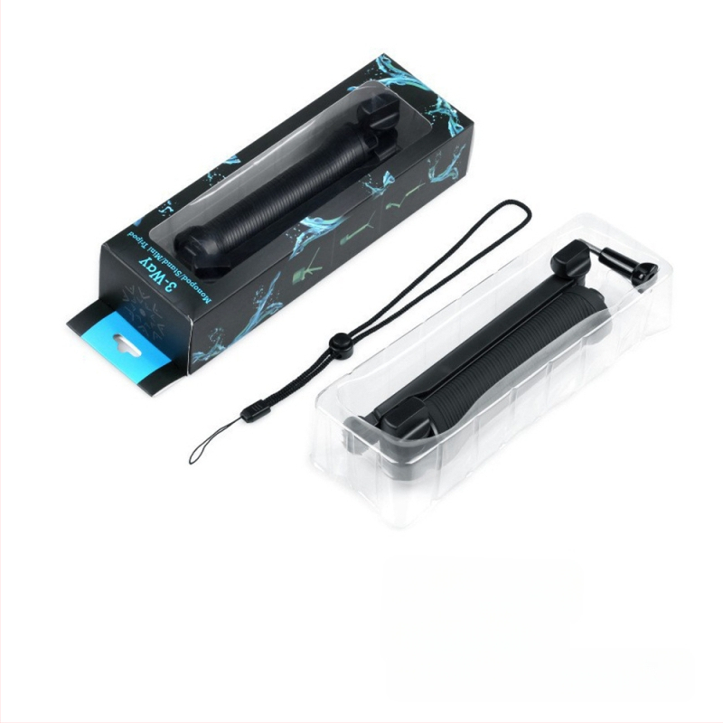 GOPRO háromrészes selfie stick GoPro Hero sorozathoz, PC anyag, puha tapintás, Hongli