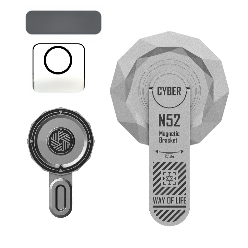 Magnetinis mobiliojo telefono laikiklis – 360° sukimas, sulankstomos stalinis dizainas, aliuminio lydinys