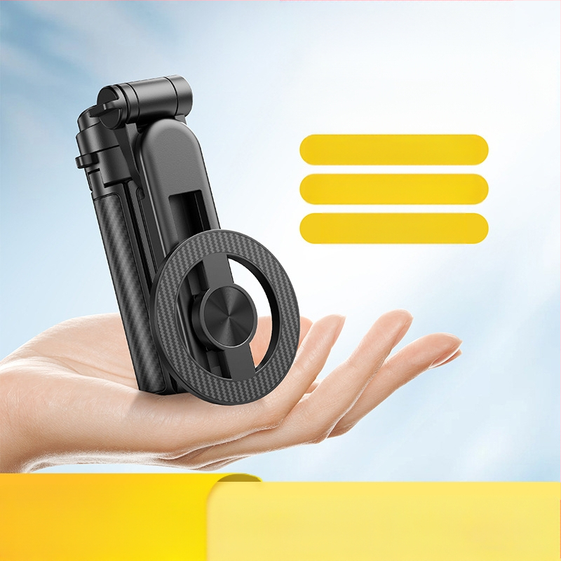Bețișor de selfie magnetic cu Bluetooth, braț telescopic, mâner MagSafe, corp din aliaj