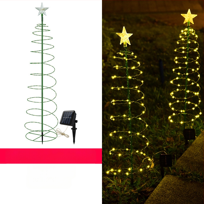 Saulės energijos LED Kalėdų eglutės lauko apšvietimas, IP65 vandens atsparus, 6–12 val. veikimo laikas, modelis 1022