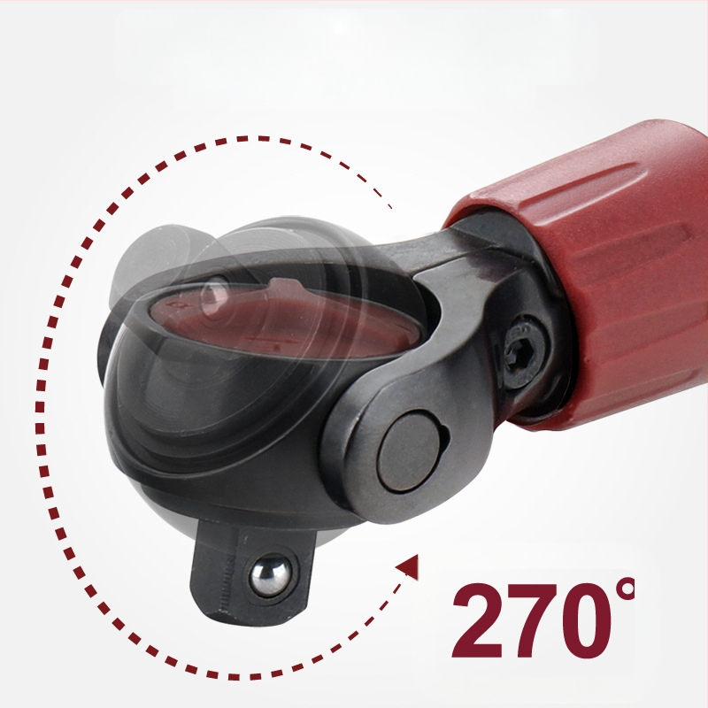 Hi-Spec регулируем тресчотен ключ с телескопична глава, 3/8 инча квадратна глава, хром ванадий стомана, черно покритие, Imperial формат, индустриален клас