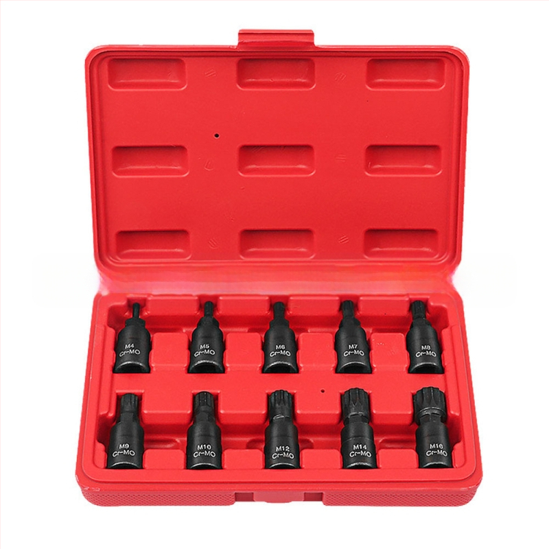 Универсален комплект вложки за гаечен ключ от хром-молибденова стомана