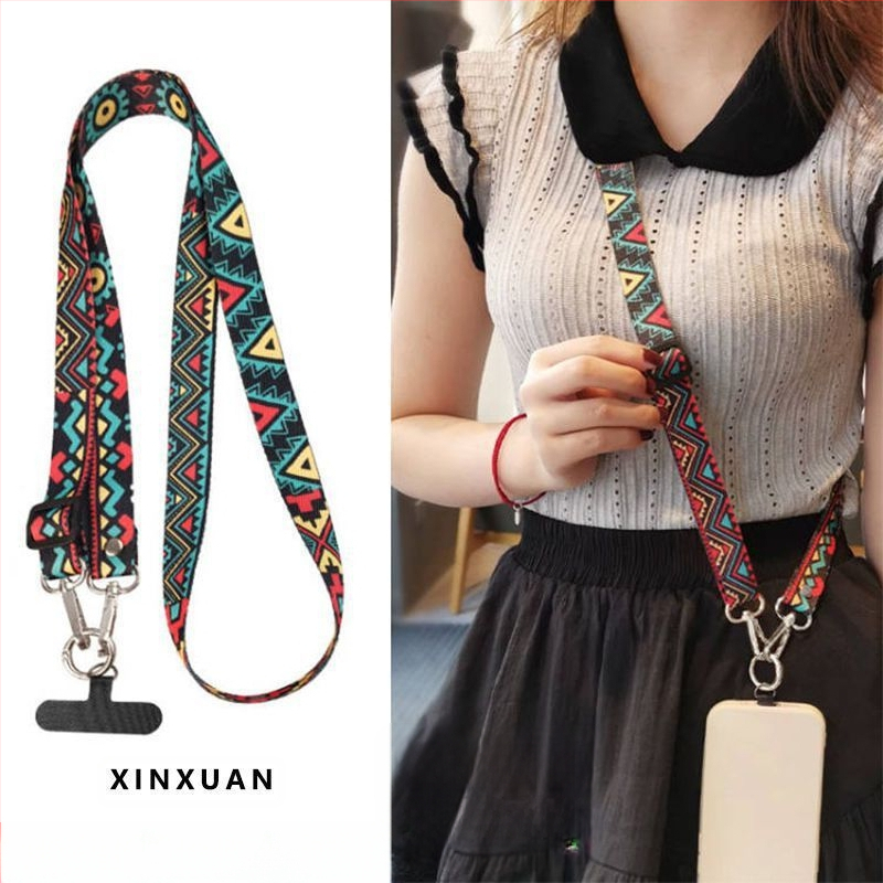 Șnur de telefon cu design retro totem, lung și reglabil, anti-pierdere pentru călătorii; stil: simplitate modernă; material: alt; lansare: primăvara 2025; categorie: echipamente de organizare și protecție împotriva prafului