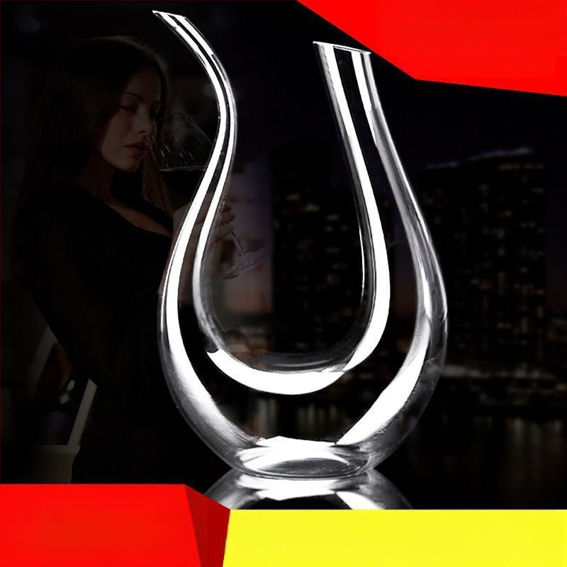 Krištolo stiklo dekantorius su arfos motyvu ir U formos gulbės dizainu, talpa 1–100 ml, Nine Zero Family prekės ženklas, naujas kinietiškas stilius