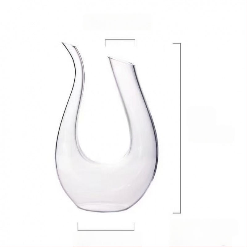 Krištolo stiklo dekantorius su arfos motyvu ir U formos gulbės dizainu, talpa 1–100 ml, Nine Zero Family prekės ženklas, naujas kinietiškas stilius