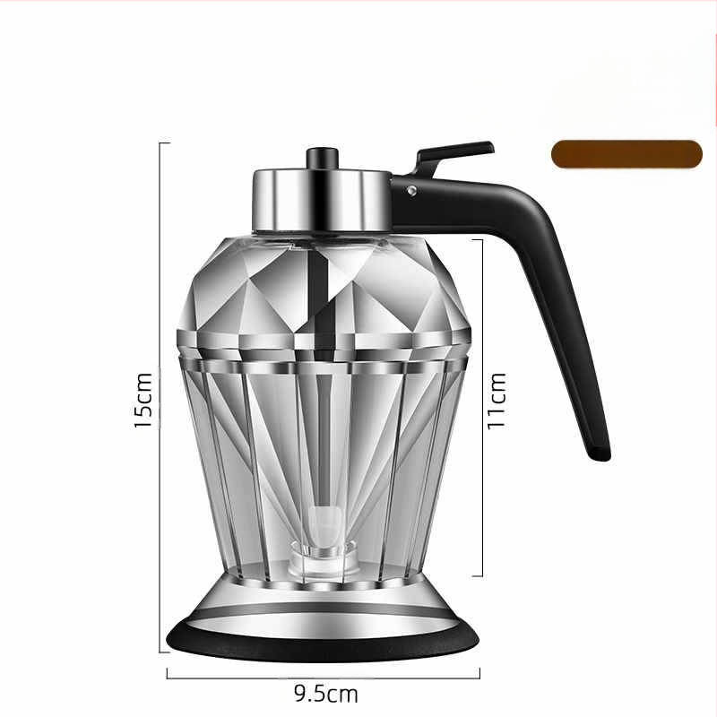 Stiklinis medaus indelis su spaudžiamu dozatoriumi, sandariu dangteliu, maisto kokybės, nestandartinės formos