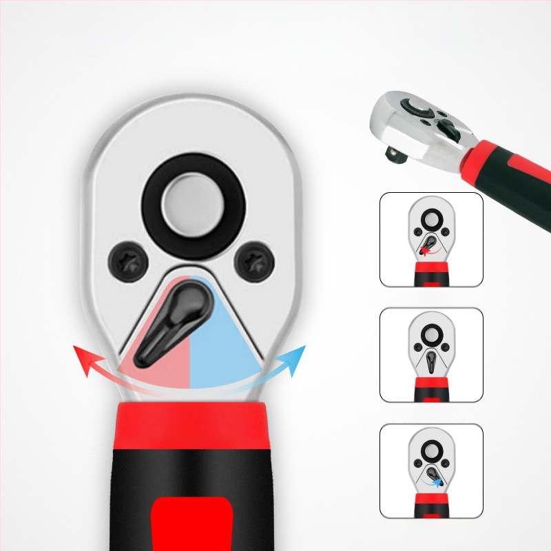 Socket ključ, dvostrani 72-zubi mehanizam, visok moment, mala ručka (Brand: Hi character ma; Materijal: krom-vanadij čelik; Površina: elektroplatiranje; Tip: socket ključ)