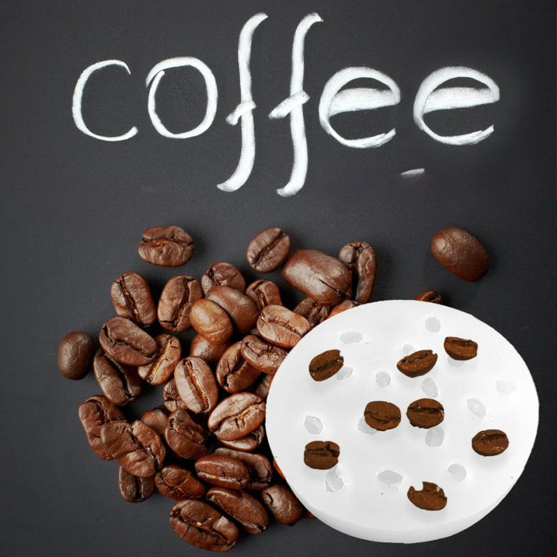 Silicone žvakių forma – kavos pupelės forma, apvali, skirta DIY aromatinėms žvakėms ir šokoladinio mousse tortės dekoravimui