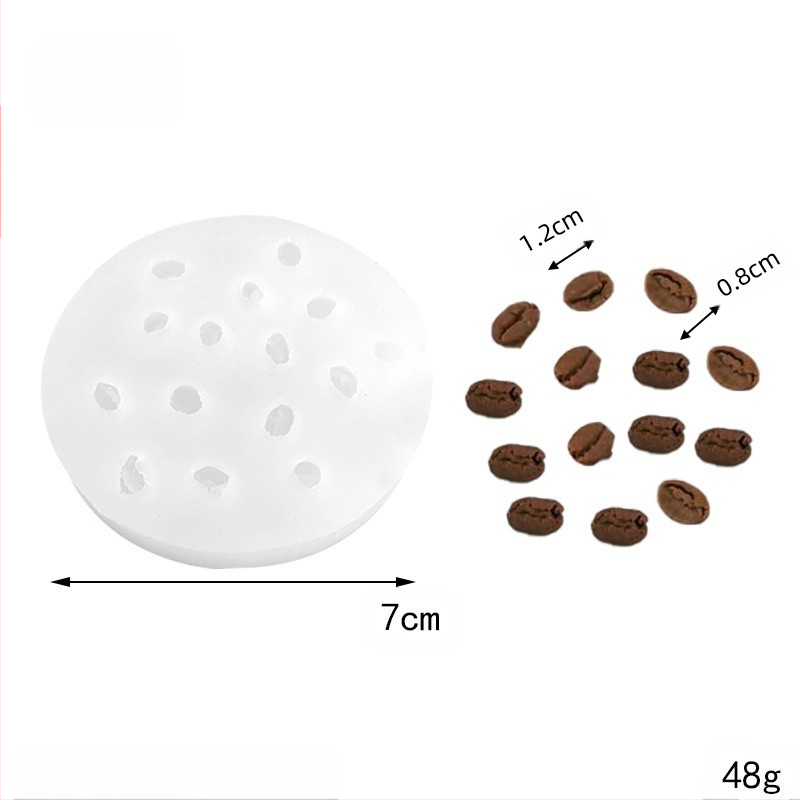 Silicone žvakių forma – kavos pupelės forma, apvali, skirta DIY aromatinėms žvakėms ir šokoladinio mousse tortės dekoravimui