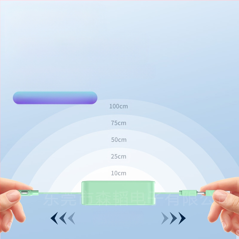 3-v-1 kábel s 66W rýchlym nabíjaním a sťahovacím dizajnom (Lightning, Micro USB, USB-C) pre Android, iPhone a Huawei