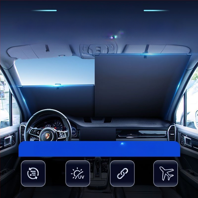 Chi weng priekinis automobilio skydelis nuo saulės, nepluošto audinys, atspindintis tipas, lamelines pakabinimas, suderinamas su Diancai