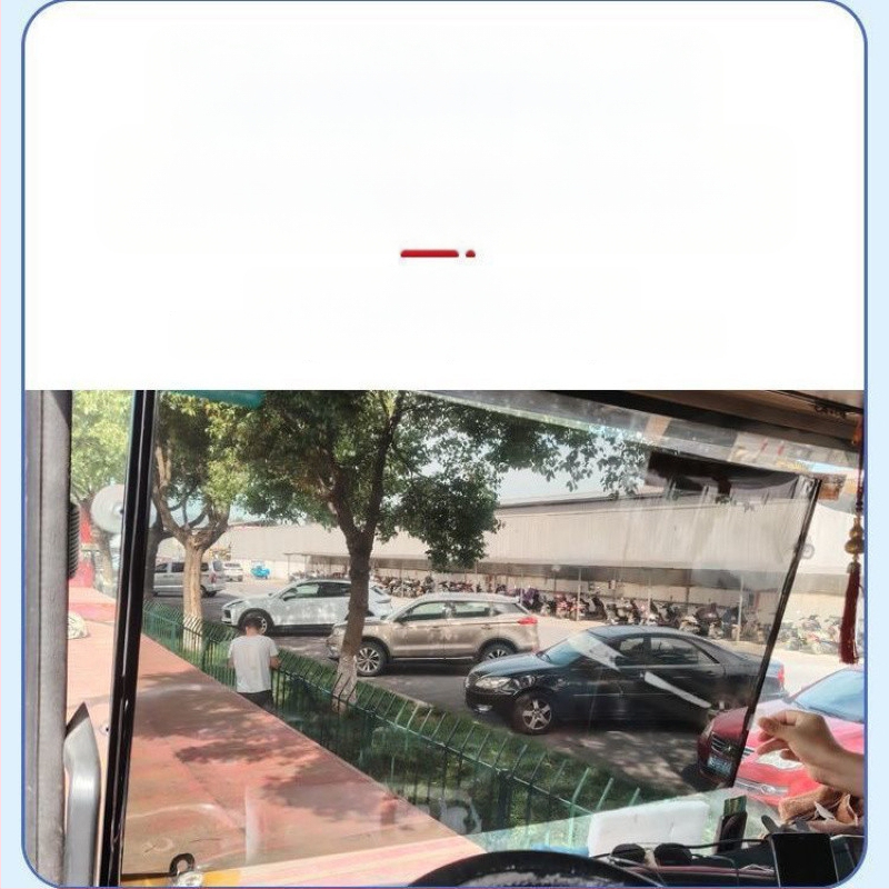 Automatinė teleskopinė saulės užuolaida priekinio stiklo sunkvežimiams ir autobusams – UV apsauga, plastmasos medžiaga, tvirtinimas su siurbtukais