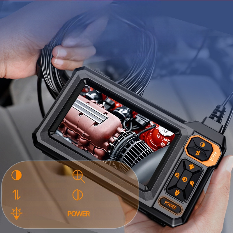 Endoskop s ekranom za industrijsko održavanje i inspekciju automobilnih cijevi, promjer sonde 8.5, IP67 vodootpornost, radna duljina 20-100, 4,3 inča zaslon, LED rasvjeta