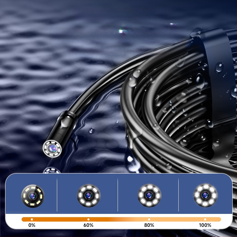 Endoskop s ekranom za industrijsko održavanje i inspekciju automobilnih cijevi, promjer sonde 8.5, IP67 vodootpornost, radna duljina 20-100, 4,3 inča zaslon, LED rasvjeta