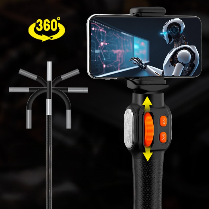 Industrijski endoskop za inspekciju cijevi klimatizacije, promjer sonde 6 mm, IP67 vodootporan, radna duljina 1 m / 1,5 m / 2 m, rezolucija 1920x1080, LED osvjetljenje