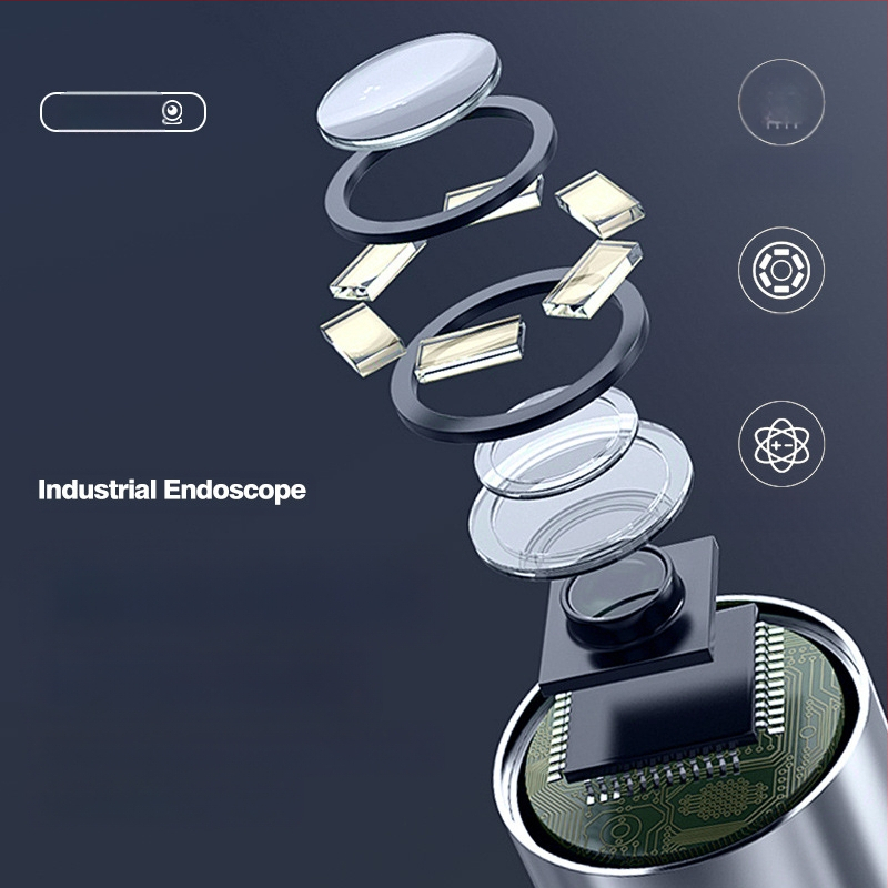 Industrijski endoskop za inspekciju cijevi klimatizacije, promjer sonde 6 mm, IP67 vodootporan, radna duljina 1 m / 1,5 m / 2 m, rezolucija 1920x1080, LED osvjetljenje