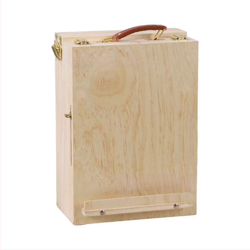 Настолен дървен мольберт с разделители и без капак, модерен минималистичен стил за канцелария и козметика