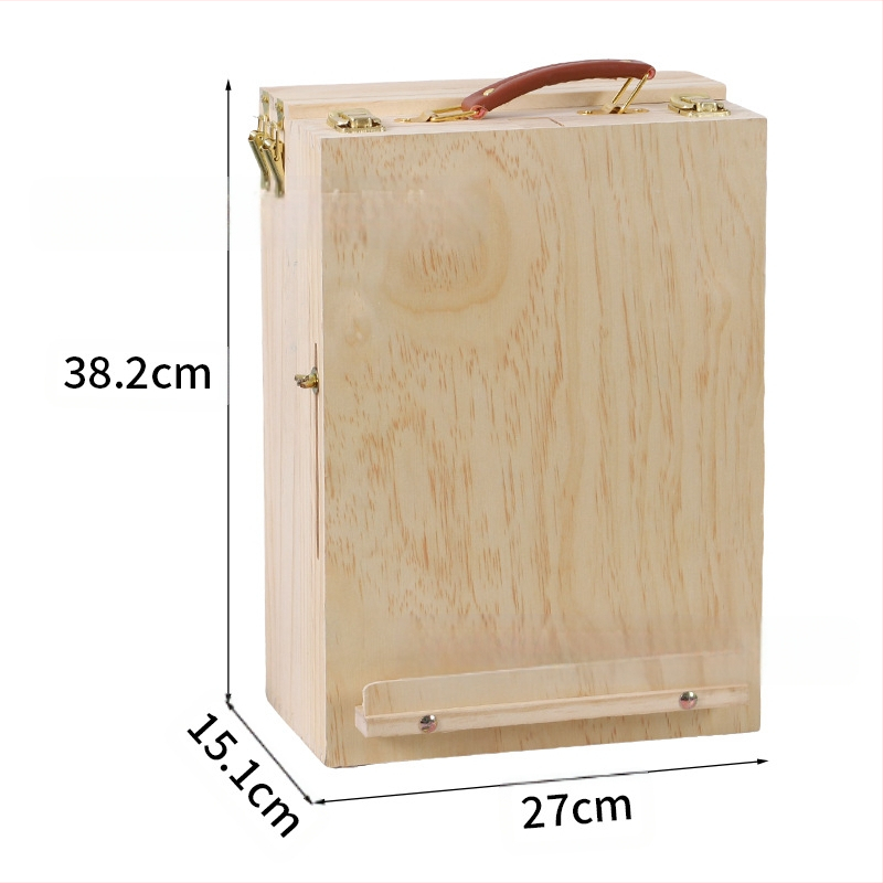 Настолен дървен мольберт с разделители и без капак, модерен минималистичен стил за канцелария и козметика